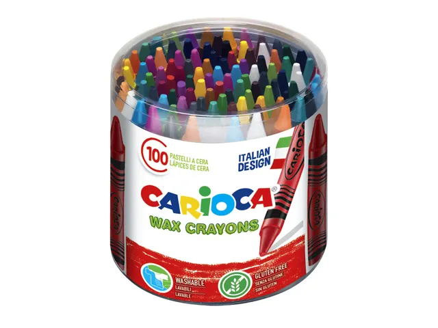 Waskrijt Carioca Maxi pot à 100 stuks assorti