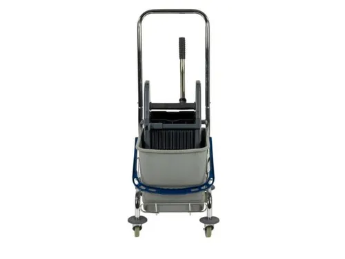 Dweilwagen,Emmer 1X27L Blauw,Mopwringer,Frame Metaal,4Zwenkwielen
