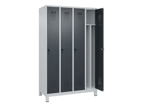 locker voor scheiding van kleding,HxBxD 1950x1200x500mm,4vak