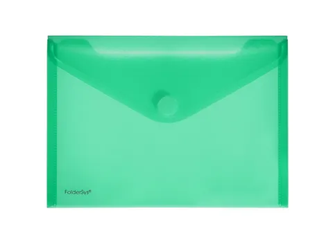 Enveloptas Foldersys A5 dwars PP transp groen A5 Velcro Envelop Groen