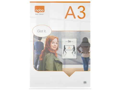 Infobord Nobo Premium Plus A3 acryl vrijstaand