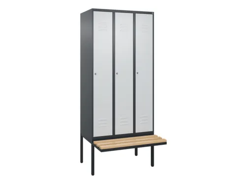 locker voor scheiding van kleding,HxBxD 2120x900x815mm,3vak