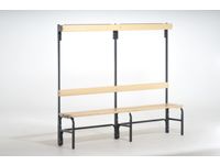 omkleedbank HxLxD 1650x2000x375mm houten lijst RAL7016 antraciet