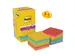 Memoblok Post-it 654 SS 76x76mm colour 8+4