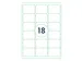 Etiket Rillstab 63.5x46.6mm Wit 1800 Stuks