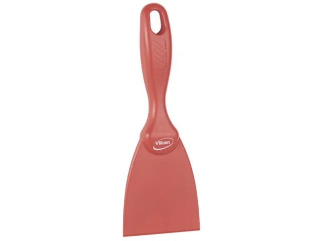 Vikan 40624 Hygiene Handschraper Recht 75mm Rood