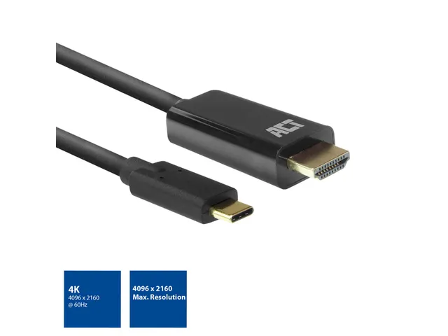 Kabel ACT USB-C naar HDMI 60Hz 2 meter