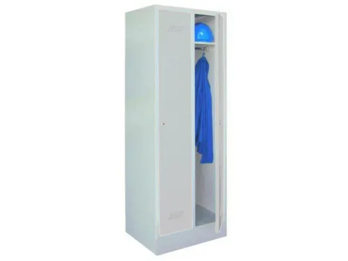 locker,RAL 7035,HxBxD 1850x600x500mm,2vak,vak B 300mm,cil.-slot,sokkel