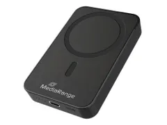 MediaRange Magnetic Wireless Power Bank 10,000mAh Zwart