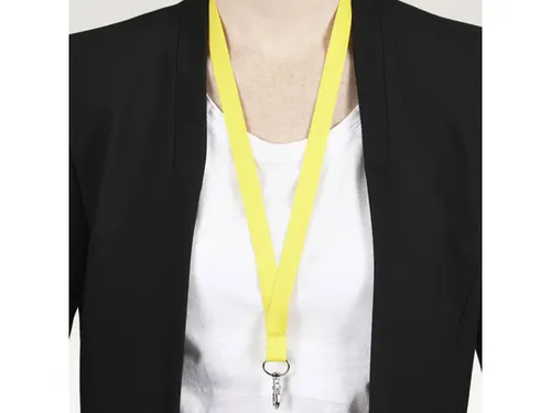 Lanyard Avery rPET geel 440x15mm met karabijnhaak 10 stuks
