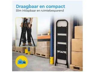 Huishoudtrap BRASQ 4 treden SLM400 zwart - 8