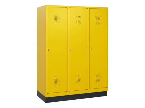 schoollocker,HxBxD 1630x1200x500mm,3vak,vak B 400mm,cil.-slot,sokkel