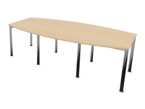 vergadertafel,HxBxD 740x2400x1200mm,vatvormig,NE-esdoorn