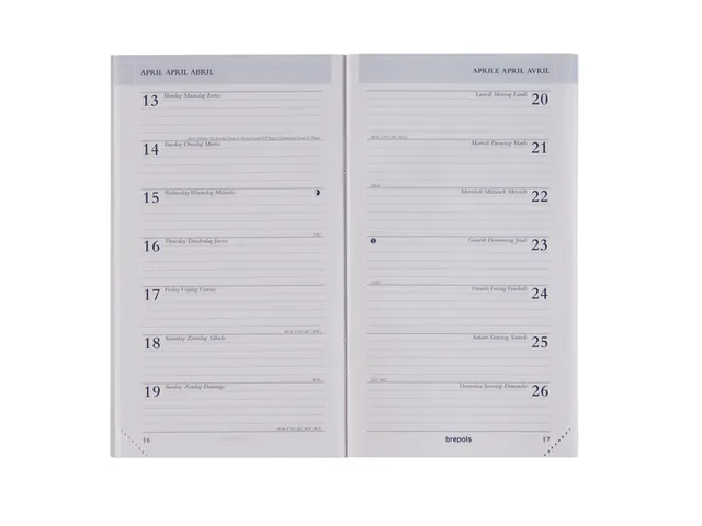 Agendavulling 2027 Brepols Breplan 7dagen/1pagina