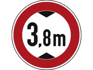 verkeersbord,verbod v. voertuigen boven hoogte,conform StVO,aluminium - 1