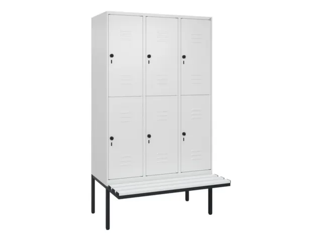 Dubbeldekse dekenkist,HxBxD 2120x1200x815mm,3x2vak.,vak B 400mm