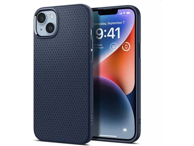 Spigen Liquid Air Case hoesje voor iPhone 14 Navy blauw