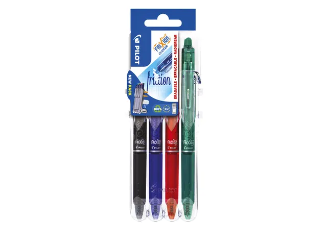 Rollerpen Pilot Frixion Clicker 0.7mm Set2Go 4 stuks Basis Kleuren