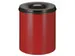 Poubelle à papier Anti-feu 80L Rouge/Couvercle Noir