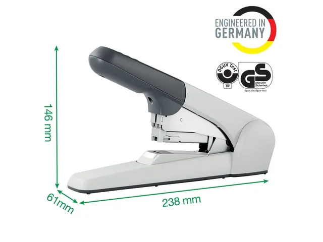 Blokhechter Leitz 5552 Heavy Duty Flat Clinch 60vel zilvergrijs