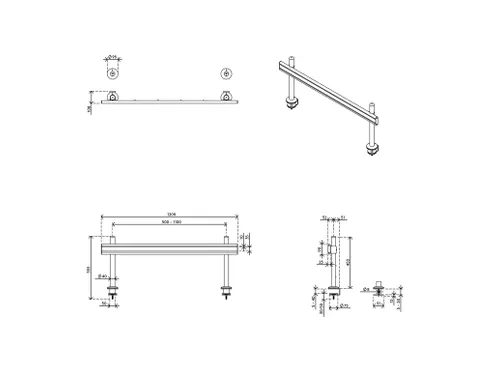 Viewlite Toolbar Bureaurail 702 Zilver Wit