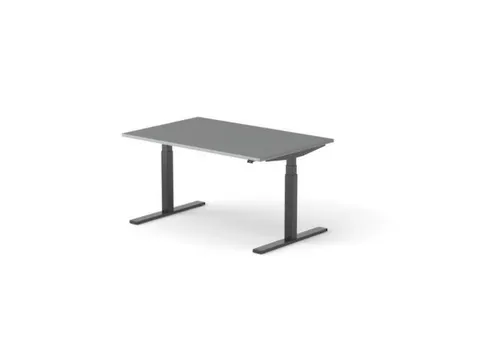 Elektrisch ihv bureau,HxBxD 650-1310x1400x900mm,blad donkergrijs