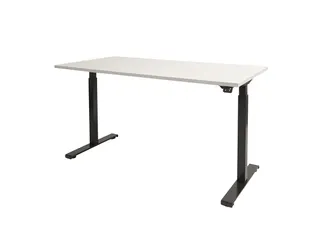 Dextro Basic Zit-sta Bureau Elektrisch 120x80 Krijtwit 25mm Zwart - 1