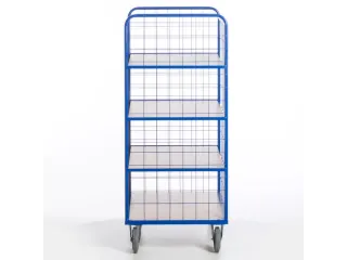etagewagen,draagverm. 600kg,4etage(s),laadvl. LxB 1200x740mm,houtetage - 4