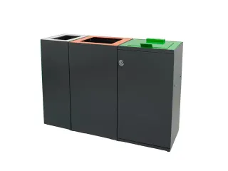V-Part Top met klepdeksel voor Modulaire Afvalbak 85 en 90 L Wit - 7