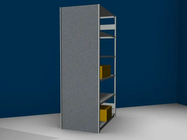 paroi latérale,p. rayonnage sans boulons,HxP 2500x800mm,acier,RAL7035
