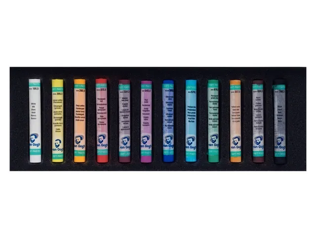 Pastelkrijt Talens Van Gogh zacht assorti doos à 12stuks