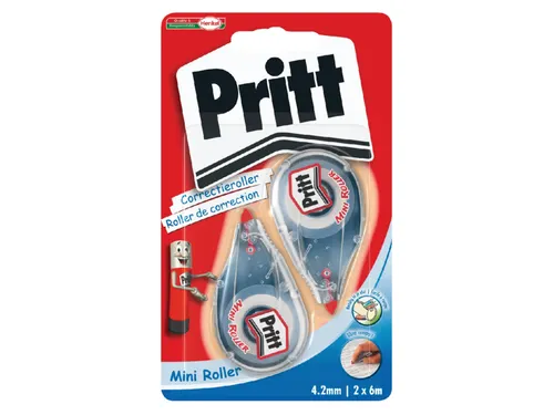 Correctieroller Pritt Mini Roller 4.2mmx7m Blister 2e halve prijs