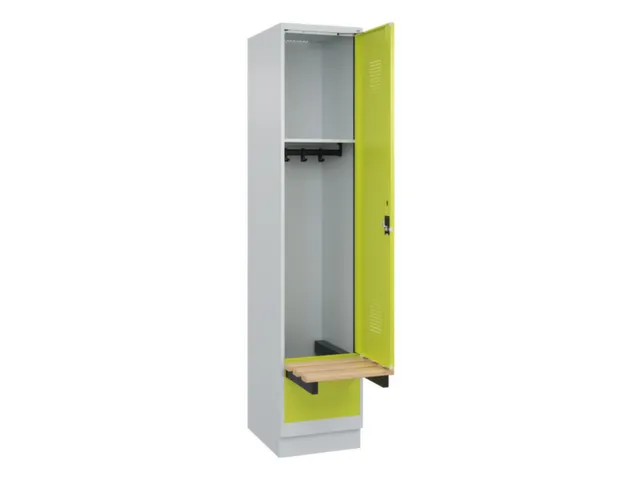 locker met bank,HxBxD 1950x400x815mm,1vak,vak B 400mm,cilinderslot