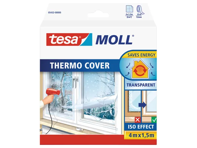 Isolatiefolie tesaMOLL 05432 Thermocover 4x1.5m transparant