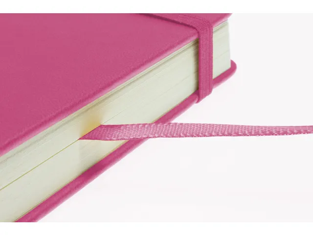 Schetsboek Kangaro A6 hot pink PU HC 80 vel 140gr roomwit met elastiek