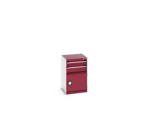 ladekast HxBxD 800x525x525mm 2laden RAL7035 front RAL3004 - 8