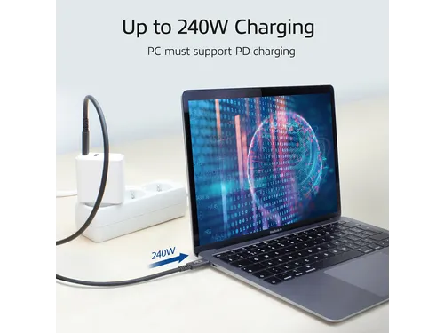 Kabel ACT USB-C USB 4 20Gbps Thunderbolt3 1 meter