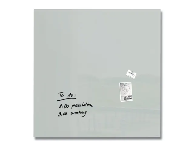 Glasmagneetbord Artverum grijs 100x100x1.8cm incl. 2 magneten