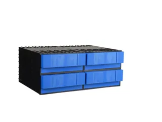 Combi-Ladensysteem Hxbxd 202X482X345Mm 4/4Behuizingen/laden Blauw - 1