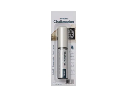 Krijtstift Europel 15mm wit blister 1 stuk