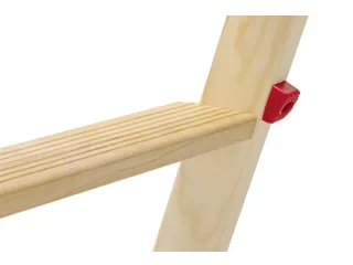 trapladder,beide zijden,2x4,treden,balk L 1,24m,hout - 5