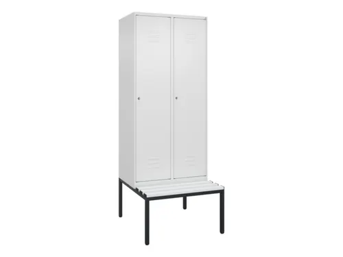 locker met bank,HxBxD 2120x800x815mm,2vak,vak B 400mm,cil.-slot