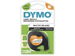 Labeltape Dymo Letratag 18769 strijkbaar 12mm Zwart Op Wit S0718850