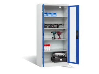 acculaadkast 1950x930x500mm 5stekkerdozen 230V cil.-slot front RAL5010 - 3