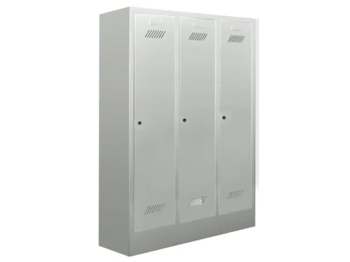 lockerkast v. kinderen,HxBxD 1300x780x300mm,3vak,RAL7035,front RAL7035