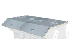 4-Dlg. Klapdeksel,Staal,V. Kiepbak 1,5M³,Verzinkt