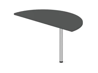 aanbouwtafel,i.h.v.,HxBxD 720-840x1200x600mm,halfrond,MS-donkergrijs - 1