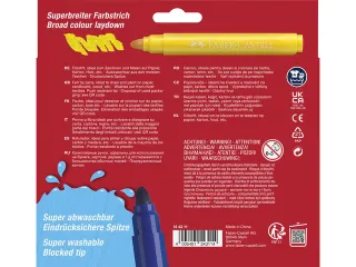 Viltstift Faber-Castell Jumbo 12 stuks super wasbaar karton etui - 3