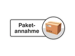 aanwijzingsbord,Pakketaanname,PVC,om te verlijmen,HxB 130x300mm