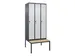 Armoire vestiaire Classic+ 3 comp 212x90x81,5cm anthracite/gris clair
